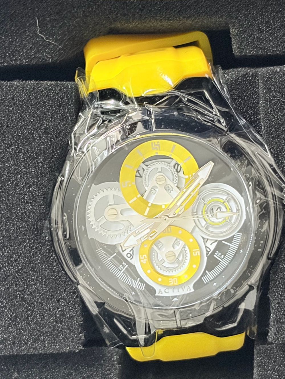 Activa Drift X Invicta Men's Silicone Band Watch - 44mm, Yellow